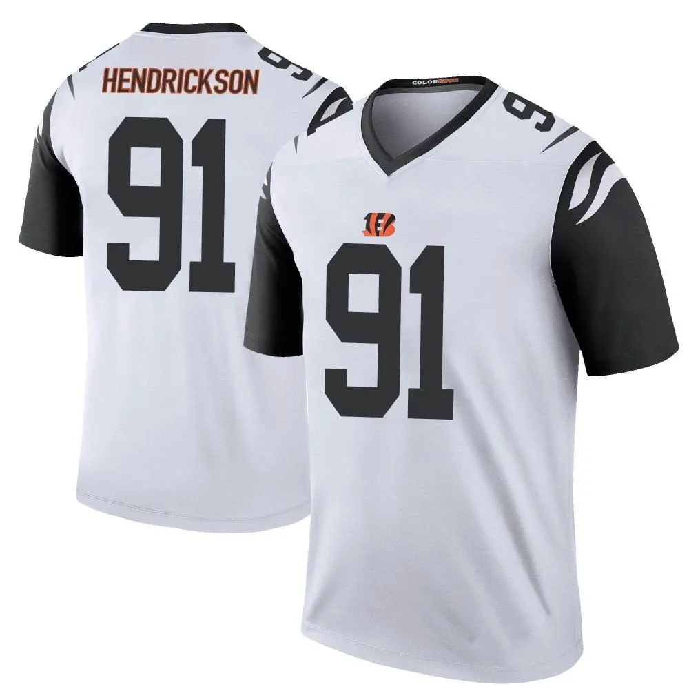 Men's Cincinnati Bengals Trey Hendrickson Nike Color Rush Legend White Jersey Men's Cincinnati Bengals Trey Hendrickson Nike Color Rush Legend White Jersey
