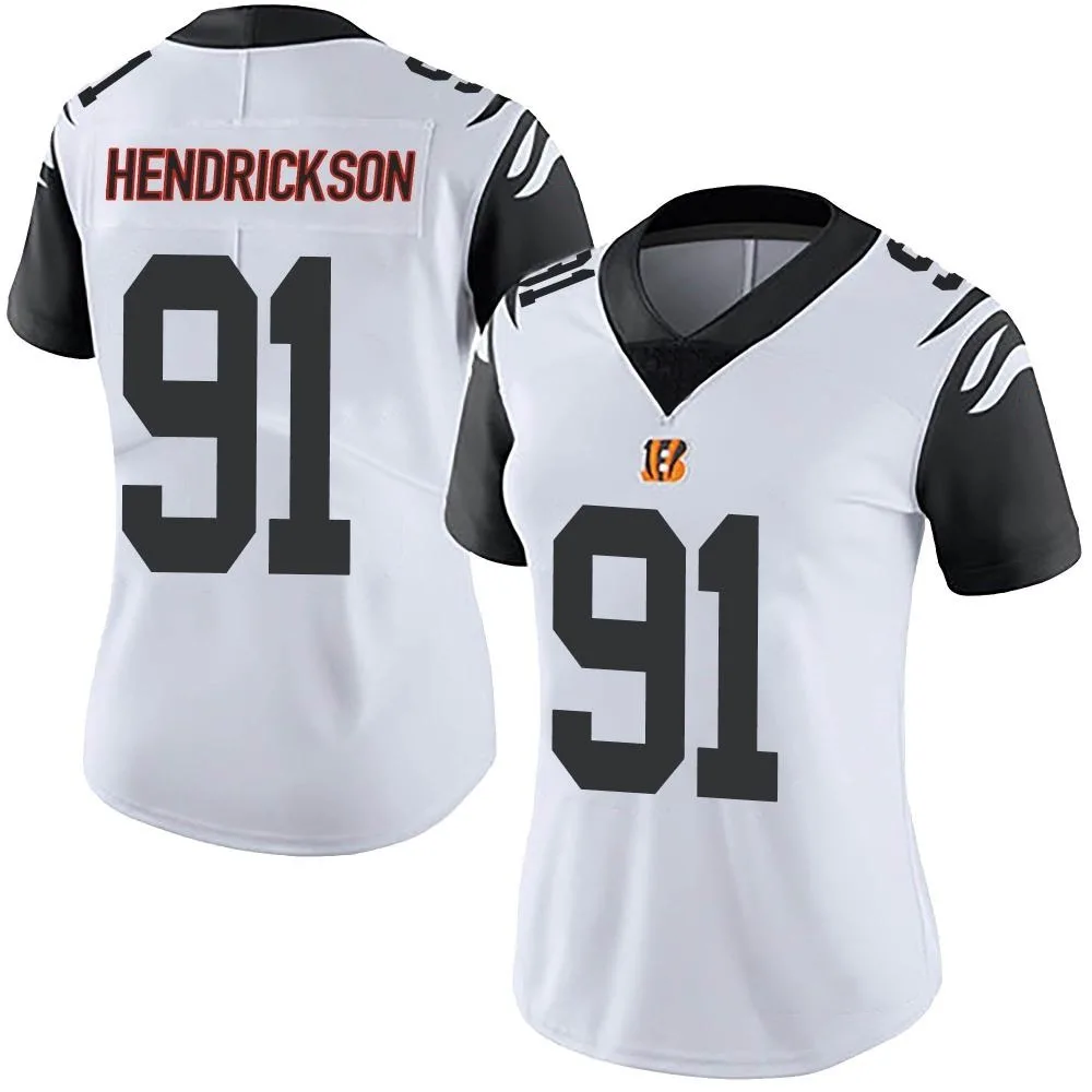 Women's Cincinnati Bengals Trey Hendrickson Nike Color Rush Vapor Untouchable Limited White Jersey Women's Cincinnati Bengals Trey Hendrickson Nike Color Rush Vapor Untouchable Limited White Jersey