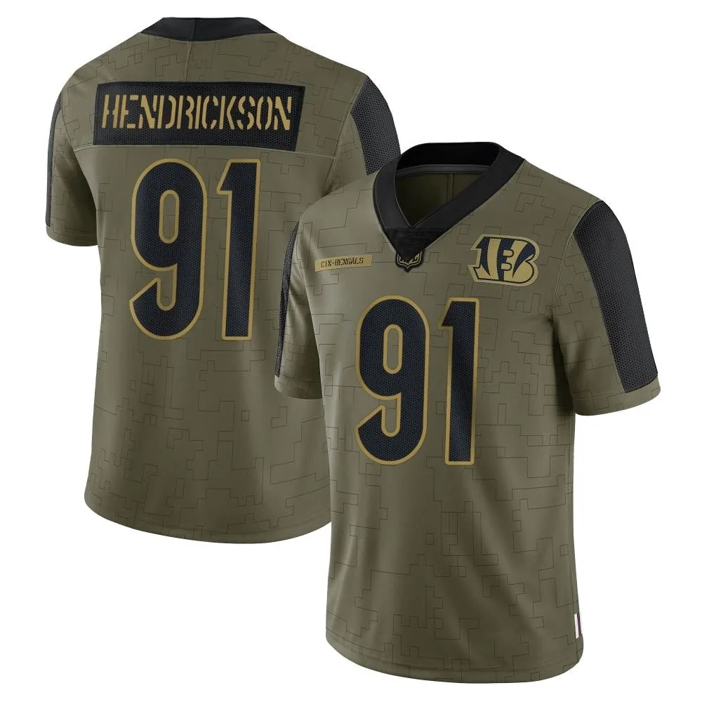 Youth Cincinnati Bengals Trey Hendrickson Nike 2021 Salute To Service Limited Olive Jersey Youth Cincinnati Bengals Trey Hendrickson Nike 2021 Salute To Service Limited Olive Jersey