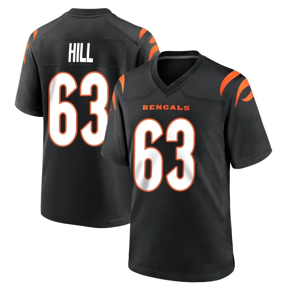 Youth Cincinnati Bengals Trey Hill Nike Team Color Game Black Jersey Youth Cincinnati Bengals Trey Hill Nike Team Color Game Black Jersey
