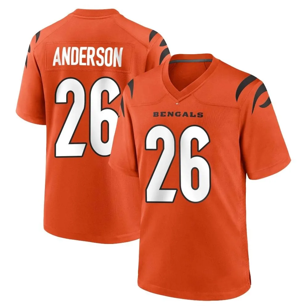 Men's Cincinnati Bengals Tycen Anderson Nike Game Orange Jersey Men's Cincinnati Bengals Tycen Anderson Nike Game Orange Jersey