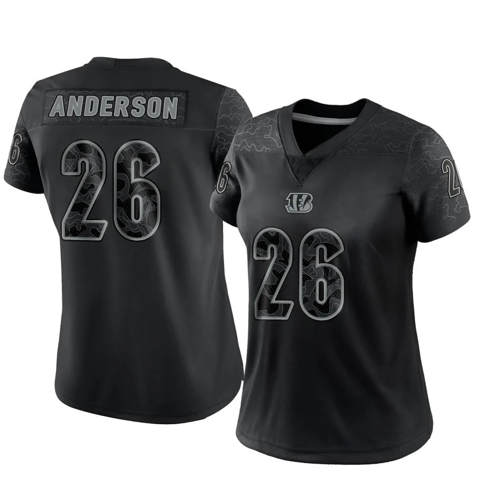 Women's Cincinnati Bengals Tycen Anderson Nike Reflective Limited Black Jersey Women's Cincinnati Bengals Tycen Anderson Nike Reflective Limited Black Jersey