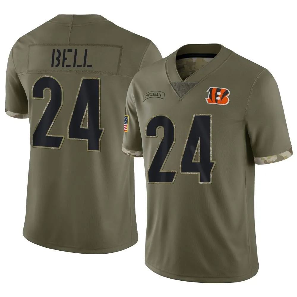 Men's Cincinnati Bengals Vonn Bell Nike 2022 Salute To Service Limited Olive Jersey Men's Cincinnati Bengals Vonn Bell Nike 2022 Salute To Service Limited Olive Jersey