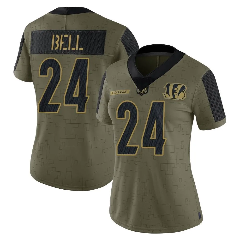 Women's Cincinnati Bengals Vonn Bell Nike 2021 Salute To Service Limited Olive Jersey Women's Cincinnati Bengals Vonn Bell Nike 2021 Salute To Service Limited Olive Jersey