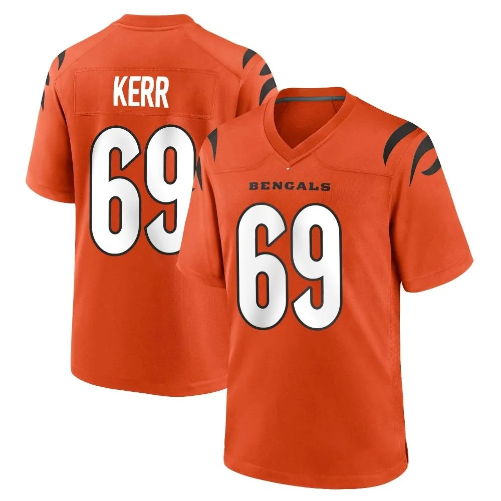 Men's Cincinnati Bengals Zach Kerr Nike Game Orange Jersey Men's Cincinnati Bengals Zach Kerr Nike Game Orange Jersey