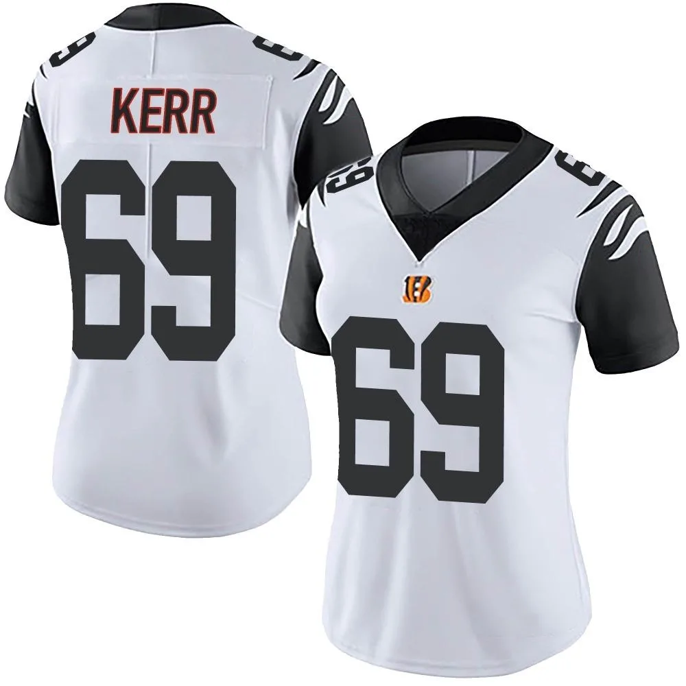 Women's Cincinnati Bengals Zach Kerr Nike Color Rush Vapor Untouchable Limited White Jersey Women's Cincinnati Bengals Zach Kerr Nike Color Rush Vapor Untouchable Limited White Jersey