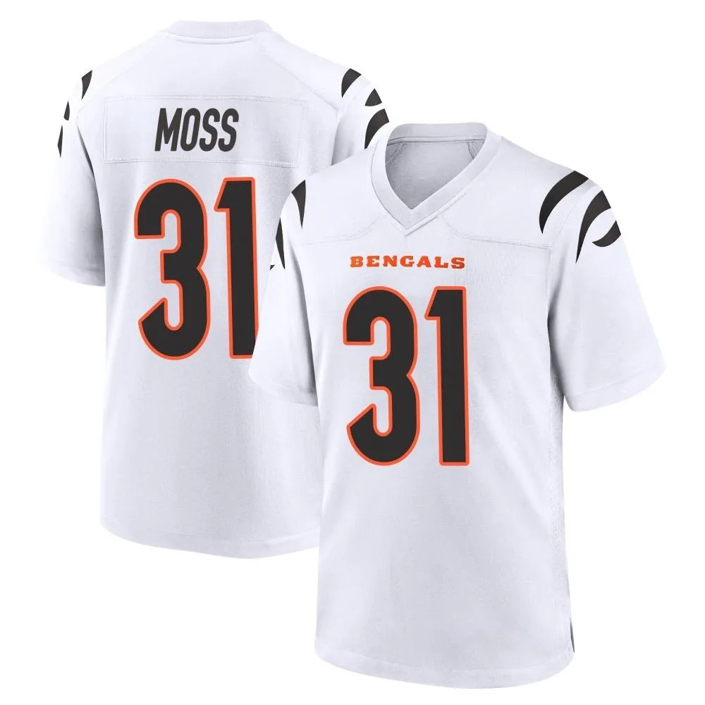 Men's Cincinnati Bengals Zack Moss Nike Game White Jersey Men's Cincinnati Bengals Zack Moss Nike Game White Jersey